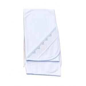 NEW BABY THREADS smocking blanket in blue